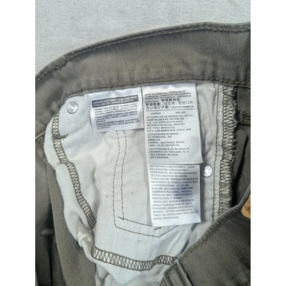 Levis 514 Jeans Mens 30x32‎ Green Straight Leg 100% Cotton Mid Rise Denim